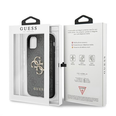 Guess GUHCN614GMGGR iPhone 11 6,1" / Xr szary/grey hardcase 4G Big Metal Logo