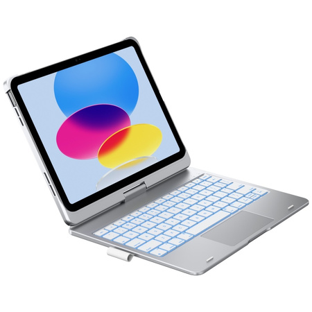 Etui Typecase Flexbook Touch             z klawiaturą do iPad 11" (A16) 2025 / iPad 10.9" 2022 srebrny