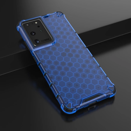 HURTEL HONEYCOMB ETUI PANCERNE DO SAMSUNG GALAXY S22 ULTRA Z ŻELOWĄ RAMKĄ