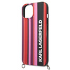 Etui Karl Lagerfeld KLHCP14SSTSTP na iPhone 14 hardcase - różowe Color Stripes Strap