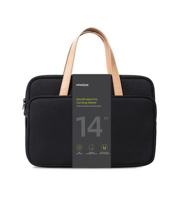 INNOSTYLE DAMSKA TORBA NA LAPTOPA 14" WODOODPORNA OMNIPROTECT PRO BEŻOWA
