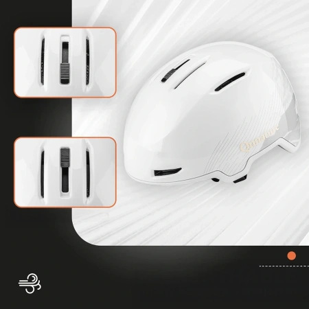 Kask narciarski Qunature 10130003002 z nausznikami snowboard rozmiar M - biały