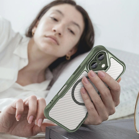 HURTEL ETUI SILIKONOWE CASE POKROWIEC DO MAGSAFE IPHONE 16 ZIELONE LEADING