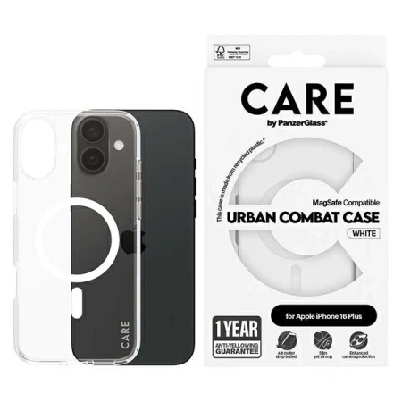 CARE by PanzerGlass Flagship Case iPhone 16 Plus 6.7 biały/white MagSafe 1339