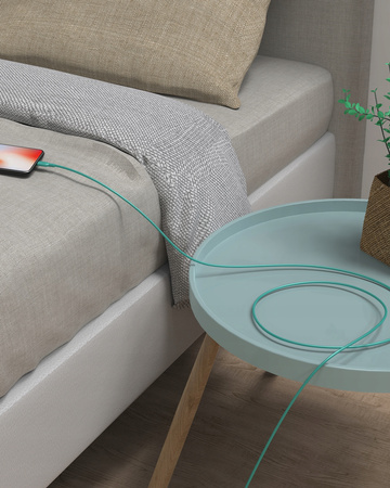 INNOSTYLE JAZZY KABEL USB-C LIGHTNING MFI SZYBKIEGO ŁADOWANIA DO IPHONE KEVLAR 1M ZIELONY