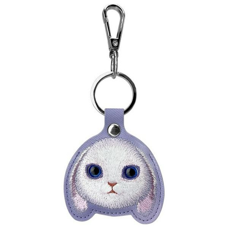 Nimmy Zestaw 3w1 torebka na telefon +    portfel + etui na lokalizator fioletowy/purple Big Eyed Pet 2.0 Rabbit