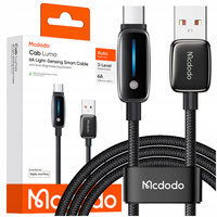 MCDODO ŁADOWARKA KABEL USB-A USB-C SZYBKIE ŁADOWANIE DO IPHONE TYP C 1M LED