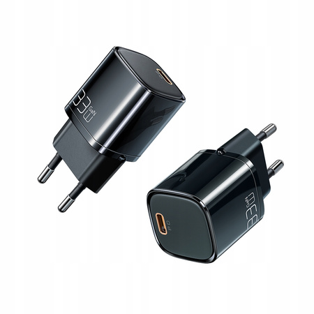Ładowarka do telefonu Mcdodo nano GaN, USB-C PD QC - 33W Czarna