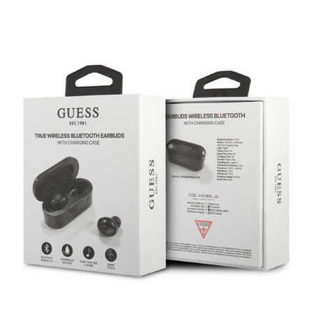 Guess słuchawki Bluetooth GUTWST31EK TWS + stacja dokująca czarny/black