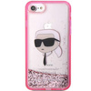Etui Karl Lagerfeld KLHCI8LNKHCP na iPhone 7/8/ SE 2020 / SE 2022 - różowe Glitter Karl Head