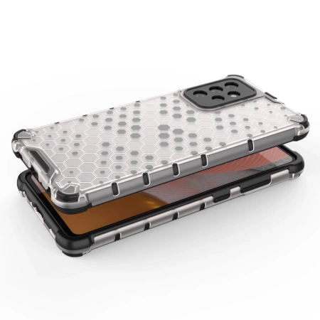 HURTEL HONEYCOMB PANCERNE POKROWIEC DO SAMSUNG GALAXY A72 4G Z ŻELOWĄ RAMKĄ