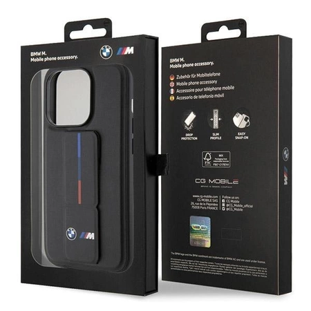 Etui BMW Grip Hot Stamp na iPhone 15 Pro - czarne