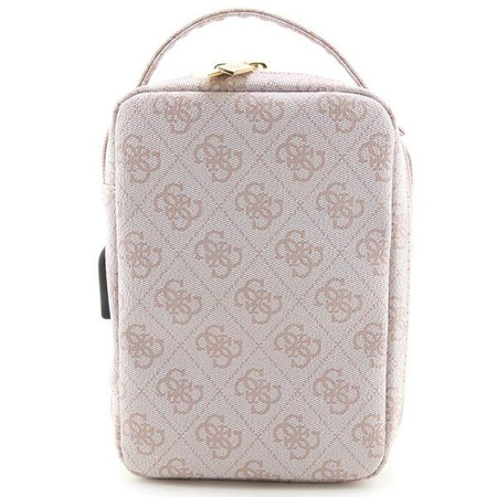 Torba organizer Etui Guess 4G Printed Stripes GUHBP4RPSP - różowa