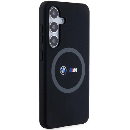 Etui BMW M Silicone Printed Ring MagSafe na Samsung Galaxy S24 - czarne