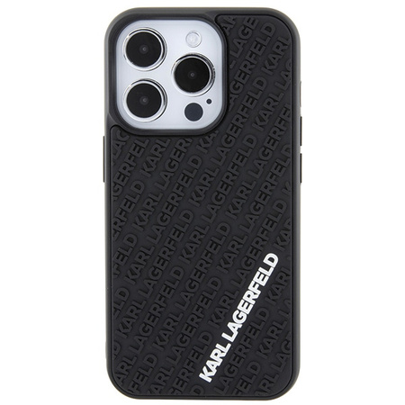 KARL LAGERFELD POKROWIEC HARDCASE DO IPHONE 15 PRO 6.1 3D RUBBER MULTI LOGO