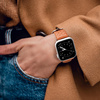 Dux Ducis Strap skórzany pasek do Watch 7 / 6 / 5 / 4 / 3 / 2 / SE (41 / 40 / 38mm) opaska bransoleta bransoletka z naturalnej skóry pomarańczowy (Enland Version)