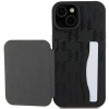 Etui Karl Lagerfeld Saffiano Cardslots and Stand Monogram Ikonik Patch do iPhone 15 - czarne