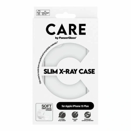 Etui CARE by PanzerGlass Slim X-Ray Case na iPhone 15 Plus - przezroczyste