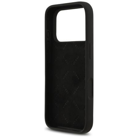 Etui Guess Silicone Big 4G Script do     iPhone 17 Pro czarny