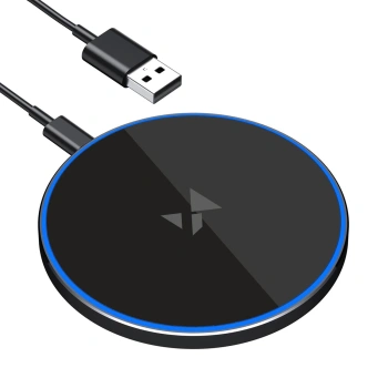 Ładowarka indukcyjna Wozinsky WLI-01Y 15W Qi z kablem USB-C - czarny