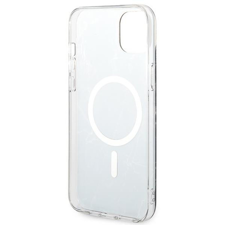 Guess zestaw ładowarka MagSafe + etui do iPhone 14 Plus 6,7" czarne Marble (GUBPP14MHMEACSK)