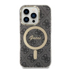 Guess zestaw ładowarka MagSafe + etui do iPhone 14 Pro 6,1" czarne 4G Print(GUBPP14LH4EACSK)