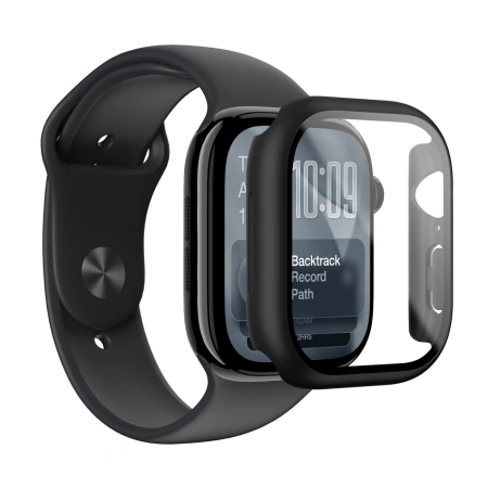 Szkło ochronne AMAZINGTHING Radix z etui na Apple Watch Series 11 42 mm - czarne