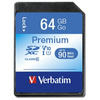 VERBATIM KARTA PAMIĘCI 64GB SDXC U1 DO APARATU FOTOGRAFICZNEGO 4K V10