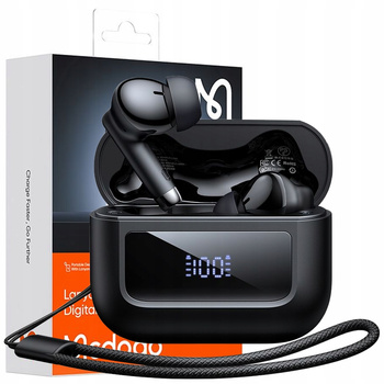 MCDODO IN-EAR BLUETOOTH WIRELESS HEADPHONES WITH MICROPHONE CASE AND STRAP