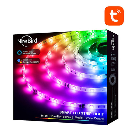 NITEBIRD TAŚMA LED RGB WIFI 2X5M Z APLIKACJĄ TUYA DO ZMIANY KOLORU