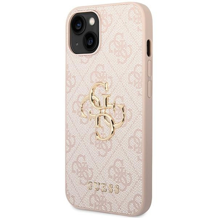 Etui Guess 4G Big Metal Logo na iPhone 15 - różowe
