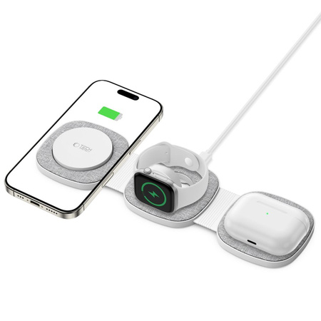 TECH-PROTECT QI15W-A32 3IN1 ŁADOWARKA INDUKCYJNA DO MAGSAFE IPHONE 11 12 13