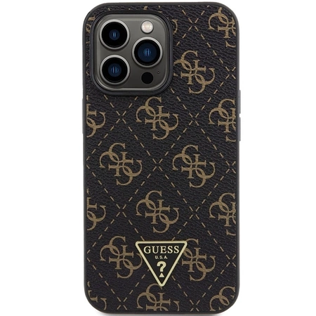 Etui Guess 4G Triangle Metal Logo na iPhone 15 Pro Max - czarne