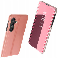 Clear View Case etui do Samsung Galaxy A24 4G pokrowiec z klapką różowe