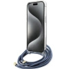 Etui Guess Crossbody Cord 4G Print na iPhone 15 Pro - niebieskie