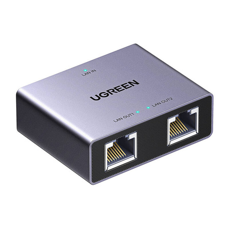 UGREEN ADAPTER ROZGAŁĘŹNIK ETHERNET 1X2 DO KOMPUTERA RJ45 SZYBKI PRZEPŁYW