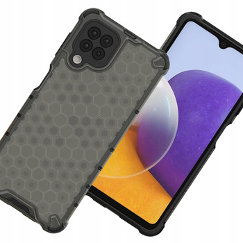 Honeycomb etui pancerny pokrowiec z żelową ramką Samsung Galaxy A22 4G czarny