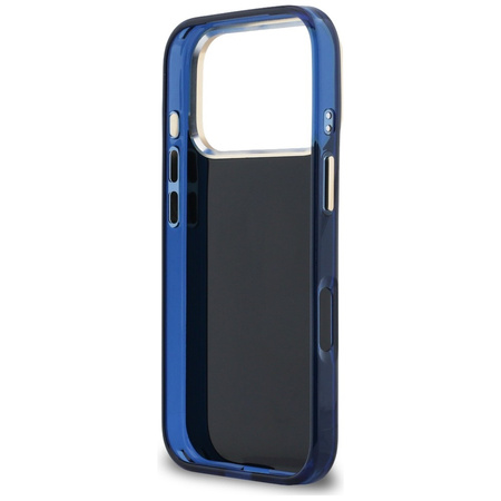 Etui Guess IML 4G Script Metal do iPhone 17 Pro Max niebieski
