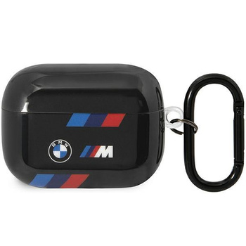 Etui BMW BMAP222SOTK na AirPods Pro 2 gen cover - czarne Tricolor Stripes
