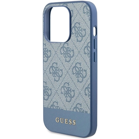 Etui Guess 4G Stripe Collection na iPhone 15 Pro Max - niebieskie