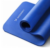 Wozinsky mata do ćwiczeń 181 x 63 x 0,9 cm gruba mata gimnastyczna do jogi niebieska