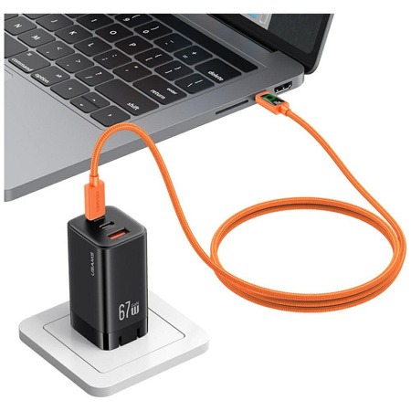 Kabel USAMS SJ773 PD 60W USB-C/USB-C     1.2m pomarańczowy