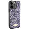 Etui Guess Rhinestone Metal Logo na iPhone 15 Pro - różowe