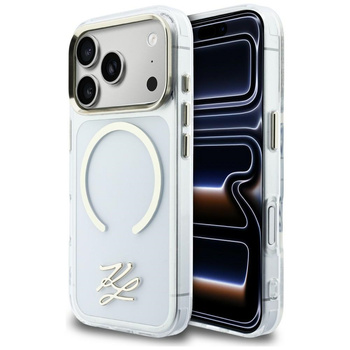 Etui Karl Lagerfeld IML KL Script Logo   MagSafe do iPhone 17 Pro Max przezroczysty