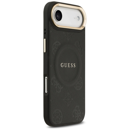 Etui Guess Peony Hot Stamp MagSafe do    iPhone Air czarny