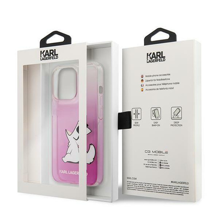 Karl Lagerfeld KLHCP14XCFNRCPI iPhone 14 Pro Max 6,7" hardcase różowy/pink Choupette Fun