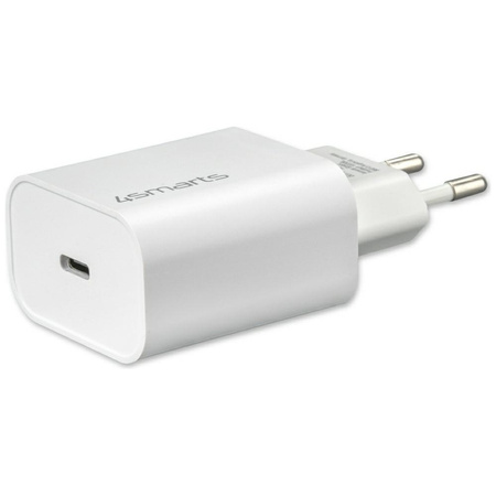 Ładowarka sieciowa 4smarts VoltPlug 20W  PD MFI USB-C z kable USB-C do Lightning biały