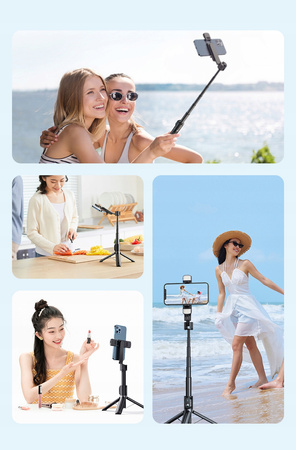 MCDODO KIJEK SELFIE STICK TRIPOD BLUETOOTH STATYW DŁUGI DO IPHONE SAMSUNG
