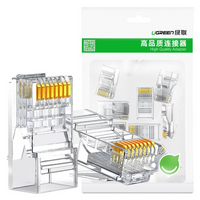 UGREEN WTYCZKA RJ45 NW120 ETHERNET 8P/8C CAT.6/6E DO KABLI UTP 100 SZTUK