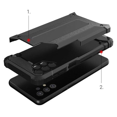 HURTEL HYBRID ARMOR ETUI PANCERNE POKROWIEC DO SAMSUNG GALAXY A73 CZARNY